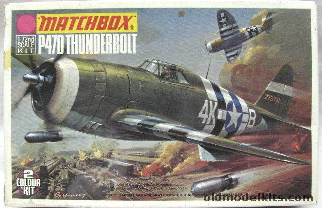 Matchbox 1/72 Republic P-47D Thunderbolt - 9th AF/404th FG June 1944 and 9th AF/373rd FG August 1944, PK-22 plastic model kit